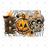 Transfer 000011 - BOO with Pumpkin and Skull