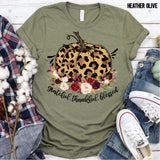 Transfer 000013 - Grateful Thankful Blessed Leopard and Floral Pumpkin