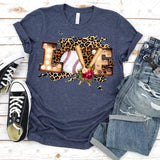 Transfer 000027 - Love Floral & Leopard Baseball