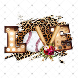 Transfer 000027 - Love Floral & Leopard Baseball