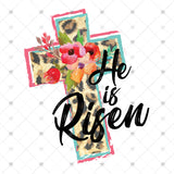 Transfer 000029 - He is Risen Leopard Cross