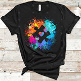 Transfer 000033 - Autism Puzzle Piece Paint Splatter