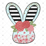 Transfer 000036 - Floral Bunny Head
