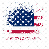 Transfer 000043 - American Flag Paint Splatter