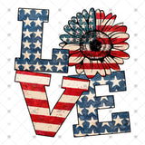 Transfer 000046- Patriotic Love Sunflower