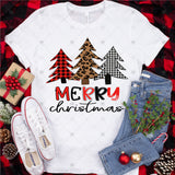 Transfer 000052 - Merry Christmas Buffalo Plaid and Leopard