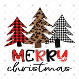 Transfer 000052 - Merry Christmas Buffalo Plaid and Leopard