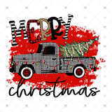 Transfer 000068 - Merry Christmas Vintage Truck with Tree