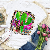 Transfer 000071 - Leopard and Watercolor Cactus