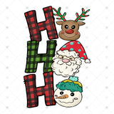 Transfer 000091 - Ho Ho Ho Reindeer Santa Snowman