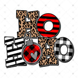 Transfer 000092 - Ho Ho Ho Red White and Leopard