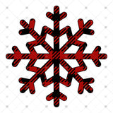 Transfer 000109 - Buffalo Plaid Snowflake