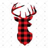 Transfer 000111 - Buffalo Plaid Deer Silhouette