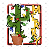 Transfer 000131 - Merry Christmas Cactus