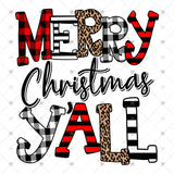 Transfer 000136 - Merry Christmas Y'all with Leopard