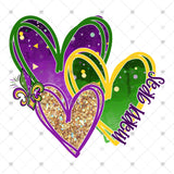 Transfer 000140 - Mardi Gras Hearts