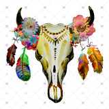 Transfer 000149 - Boho Cow Skull