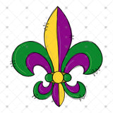 Transfer 000152 - Mardi Gras Fleur De Lis