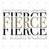 Transfer 000165 - Leopard Fierce Stacked Word Art
