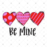 Transfer 000167 - Be Mine Valentine Hearts