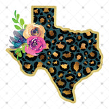 Transfer 000172 - Teal and Leopard Texas