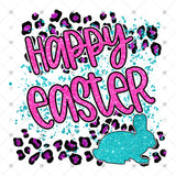 Transfer 000238 - Happy Easter Faux Glitter