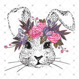 Transfer 000255 - Floral Bunny