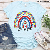 Transfer 000308 - Be Kind Autism Rainbow