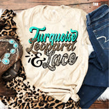 Transfer 000356 - Turquoise Leopard & Lace