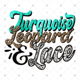 Transfer 000356 - Turquoise Leopard & Lace
