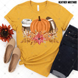 Transfer 000379 - Watercolor Coffee Pumpkin Football