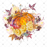 Transfer 000409 - Fall Floral Pumpkin