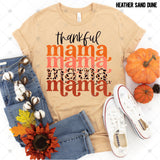 Transfer 000414 - Thankful Mama Stacked Word Art Leopard Print