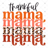 Transfer 000414 - Thankful Mama Stacked Word Art Leopard Print