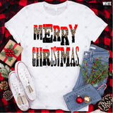 Transfer 000421 - Merry Christmas Red Black Leopard