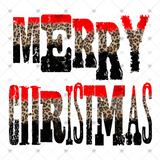 Transfer 000421 - Merry Christmas Red Black Leopard