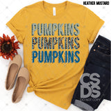 Transfer 000424 - Pumpkins Stacked Word Art - Leopard Print