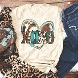 Transfer 000428 - XOXO Cow Print Heart