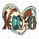 Transfer 000428 - XOXO Cow Print Heart