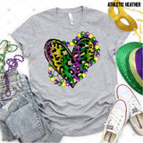 Transfer 000431 - Leopard Mardi Gras Heart
