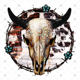 Transfer 000447 - Boho Mandala Cow Skull