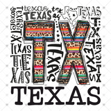 Transfer 000451 - Leopard Serape Texas Word Art