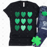 Transfer 000493 - St. Patrick's Day Watercolor Hearts