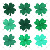 Transfer 000494 - St. Patrick's Day Watercolor Clovers