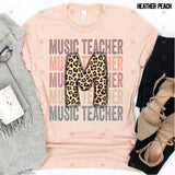 Transfer 000501 - Education Occupation Titles Stacked Word Art Leopard