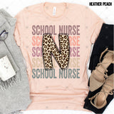 Transfer 000501 - Education Occupation Titles Stacked Word Art Leopard
