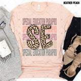 Transfer 000501 - Education Occupation Titles Stacked Word Art Leopard