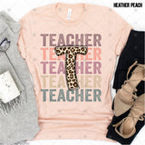 Transfer 000501 - Education Occupation Titles Stacked Word Art Leopard