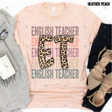 Transfer 000501 - Education Occupation Titles Stacked Word Art Leopard