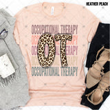 Transfer 000501 - Education Occupation Titles Stacked Word Art Leopard